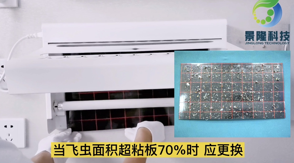 金屬捕蟲燈的粘紙更換